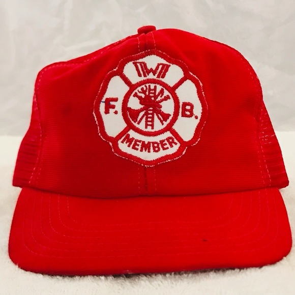 Reynold's Fire Fighter Member Adjustable L-XL Red Ball Cap - Picture 2 of 14